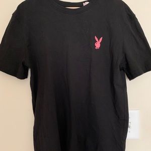 Black Playboy Oversized Boxy Tee
